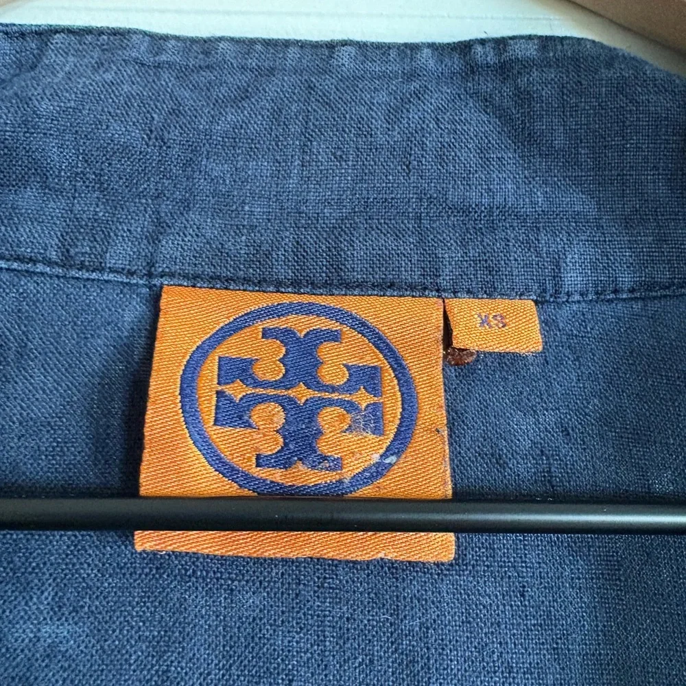 Tory Burch 100% Linen Tunic Top